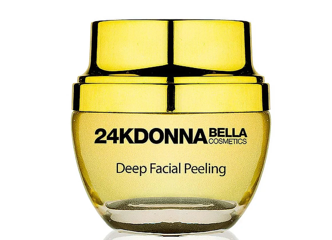 Donna Bella Cosmetics - 24K Gold Deep Facial Peeling - Promotes Youthful Skin and StimuLatitudees Collagen Growth