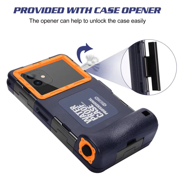 UrbanX Professional [15m/50ft] Swimming Diving Surfing Snorkeling Photo Video Waterproof Protective Case Underwater Housing for Lenovo K7 And all Phones Up to 6.9 Inch LCD with Lanyard