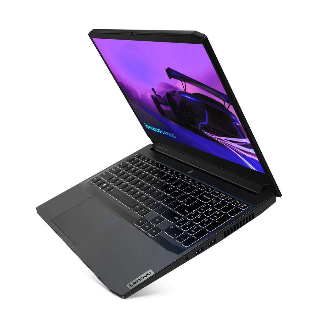 Lenovo IdeaPad Gaming 3 15IHU6 82K1 - 180-degree hinge design - Intel Core i7 11370H / 3.3 GHz - Win 11 Home - GF RTX 3050  - 8 GB RAM - 256 GB SSD + 1 TB HDD shingled magnetic recording (SMR) - 15.6" IPS 1920 x 1080 (Full HD) @ 120 Hz - Wi-Fi 6 - sh