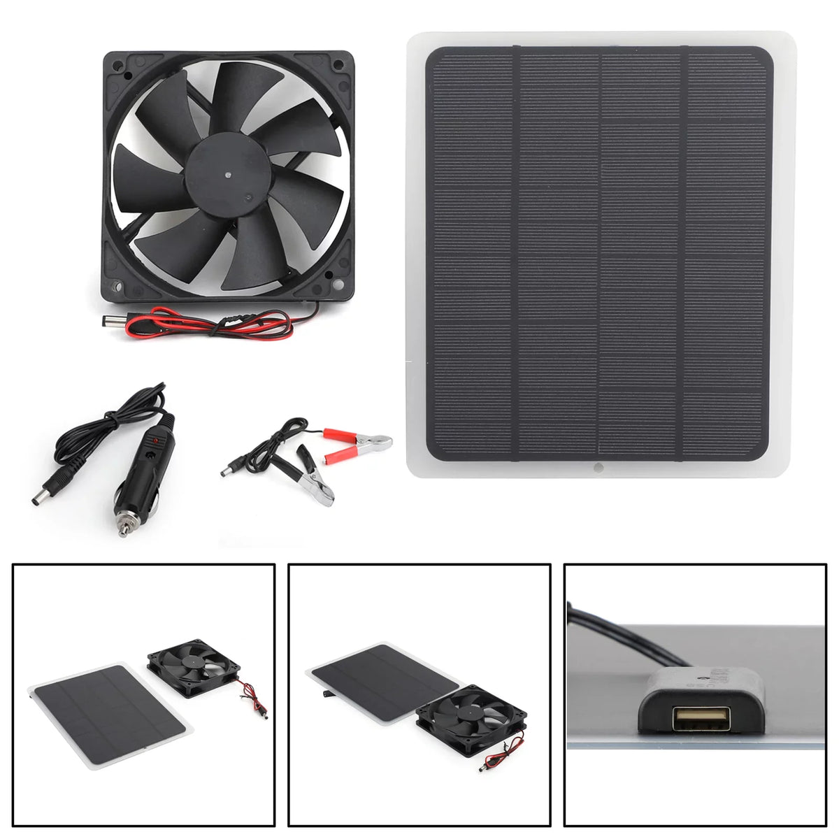 TOPTENG Solar Powered Fan Kit, 10w Solar Panel Fan Kit, 12V Outdoor Portable Mini VentiLatitudeor For Greenhouse Chicken House Pet Houses Camping Cooling VentiLatitudeion