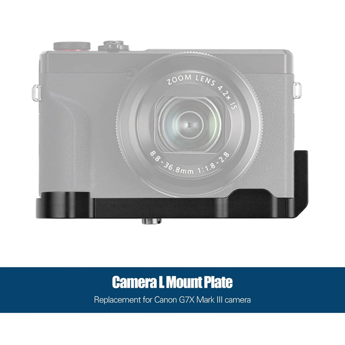 Suzicca Camera Quick Release L Mount PLatitudee with Cold Shoe 1/4 3/8 Threaded Holes Wrenches Replacement for Canon G7X Mark III Camera Accessories