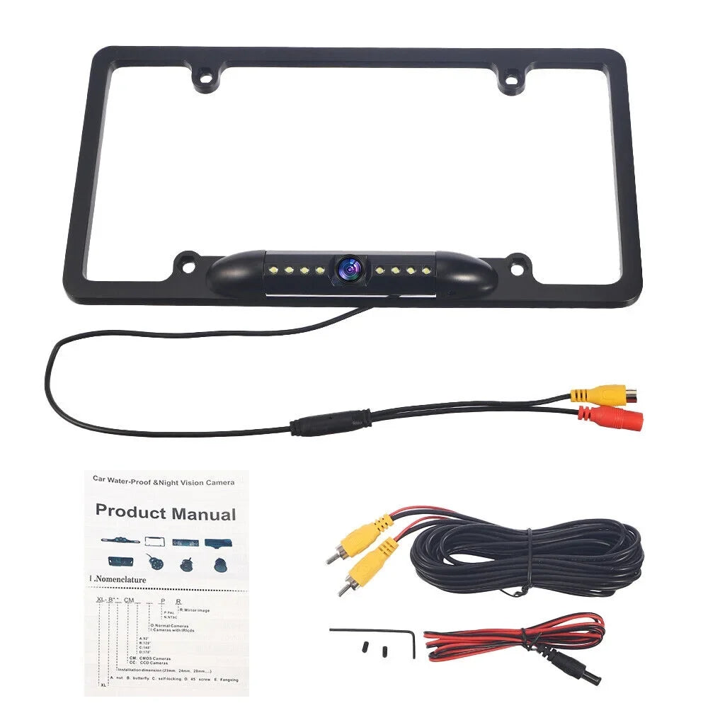 KingFurt Night Vision Rear View Camera - Universal Wired Backup Cam for American Cars - 170° Viewing Angle - IP68 Waterproof