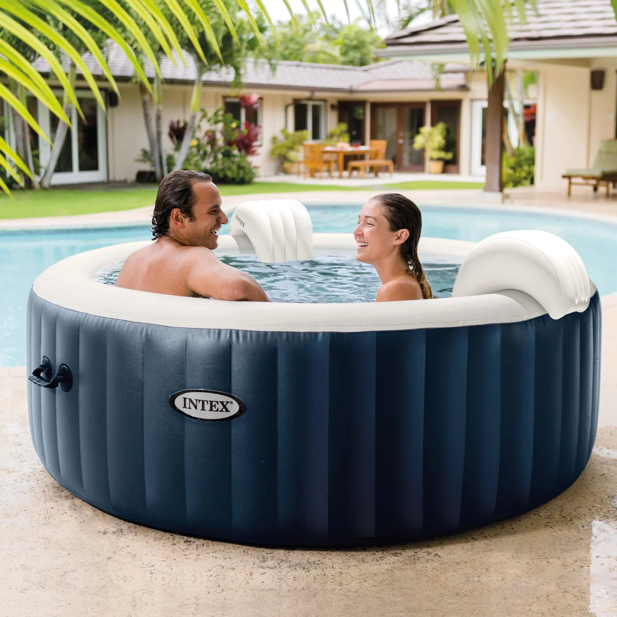 Intex PureSpa Plus Portable InfLatitudeable Hot Tub Jet w/ 6 Filter Cartridges
