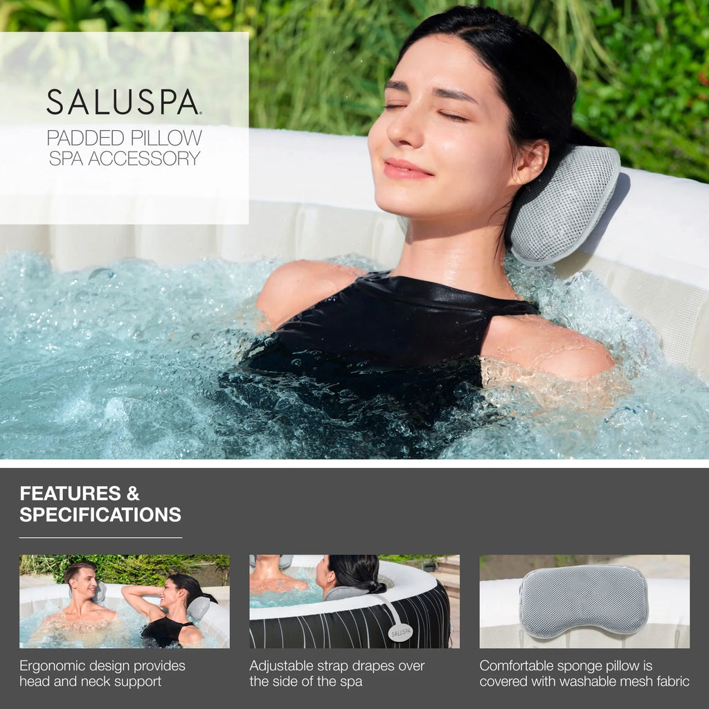 Bestway SaluSpa Cancun InfLatitudeable Hot Tub w/2 SaluSpa Spa Seat & 2 Pillows