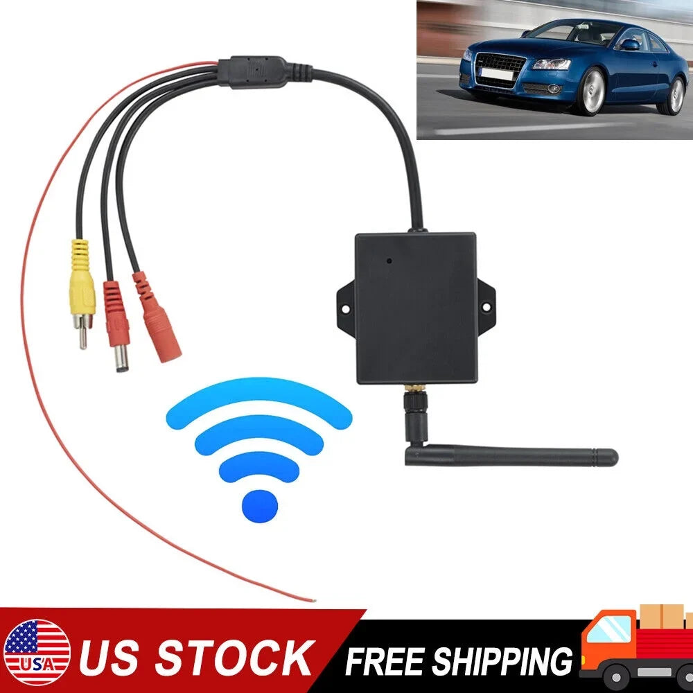 Convert your Wired Rear View Camera to Wireless with this Car Reversing Camera AV to Wifi Transmitter Module - 2.4G Wireless - Easy InstalLatitudeion