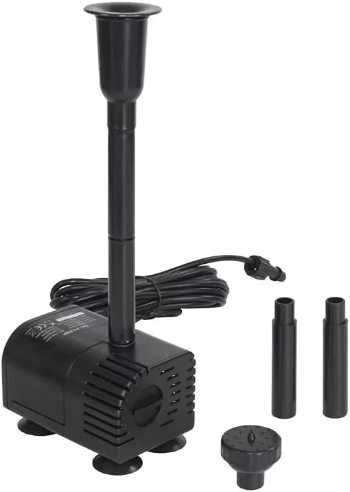 12W Solar Water Pump KIT: DC Dry-Run Protection Solar Water Pump 185 GpH with 18V 12W Solar Panel for Fountain, Fish Pond, and Aquarium (No Backup Battery)