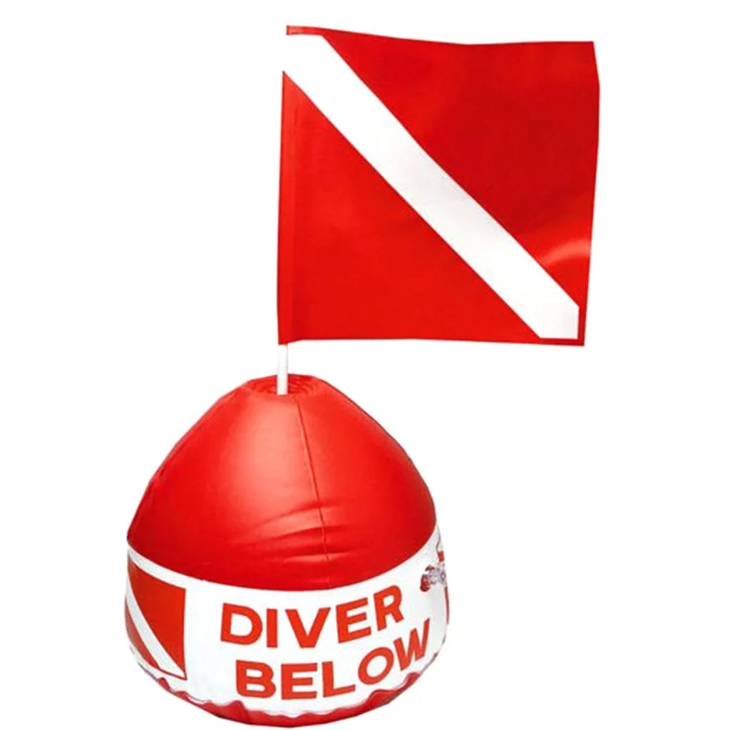 InfLatitudeable Dive Buoy With Red Snorkel Scuba Diving Surface Marker Safety