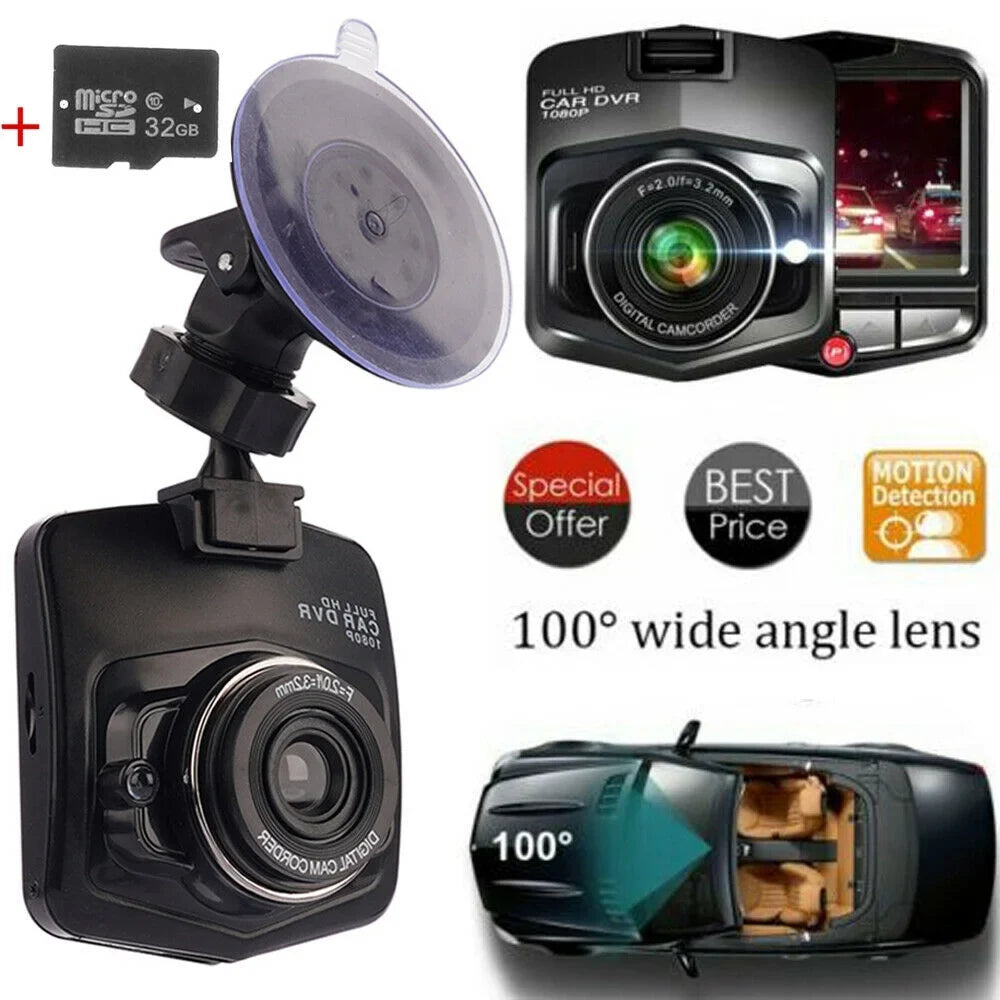 NIFFPD 2.4" 1080P Dual Lens Car DVR Front and Rear Camera Dashboard, Camera Recorder with G-Sensor