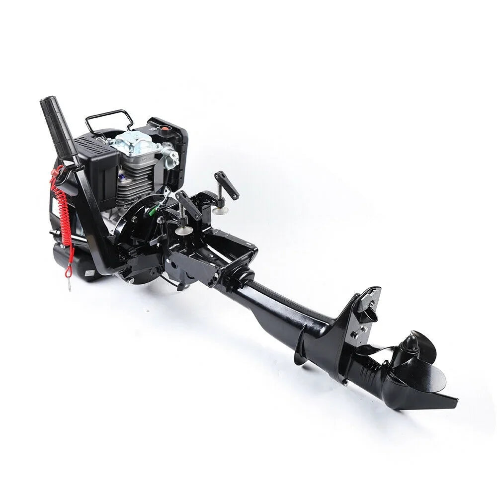 6 HP 4-Stroke Heavy Duty Outboard Motor Fishing Boat Engine Air Cooling System