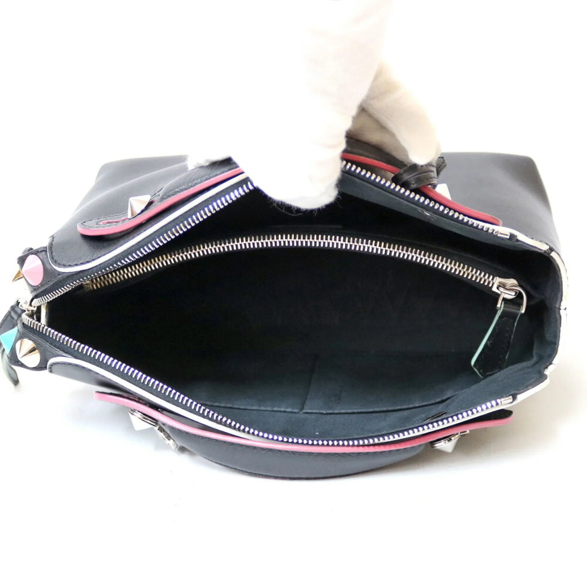 Pre-Owned FENDI Shoulder Bag By The Way Black Women's Leather (Fair)