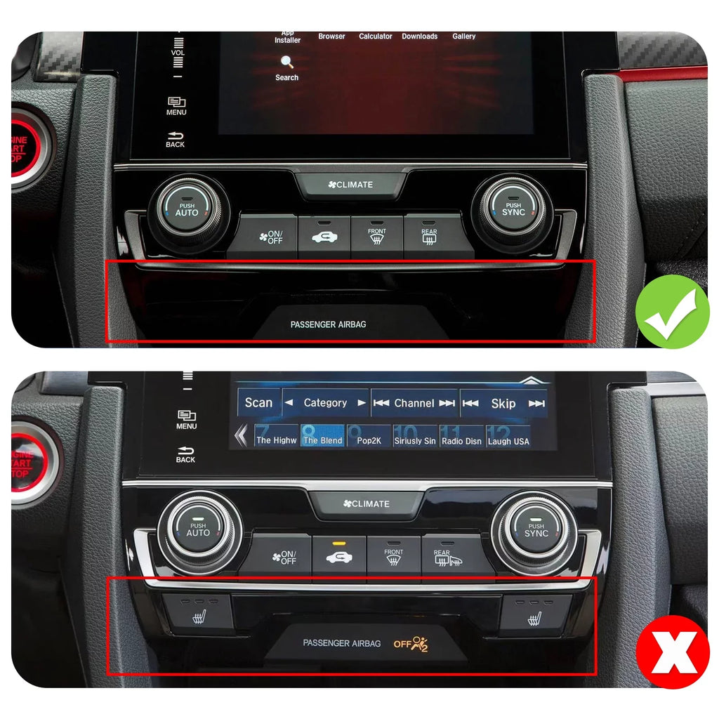 Android 10 Double Din Car Stereo for Honda Civic 2016-2020 with 9 Inch Touchdisplay Radio Built-in Wireless Carplay/Android Auto/GPS/Bluetooth/FM/AUX-in/Steering Wheel Control Backup Camera 2+32G