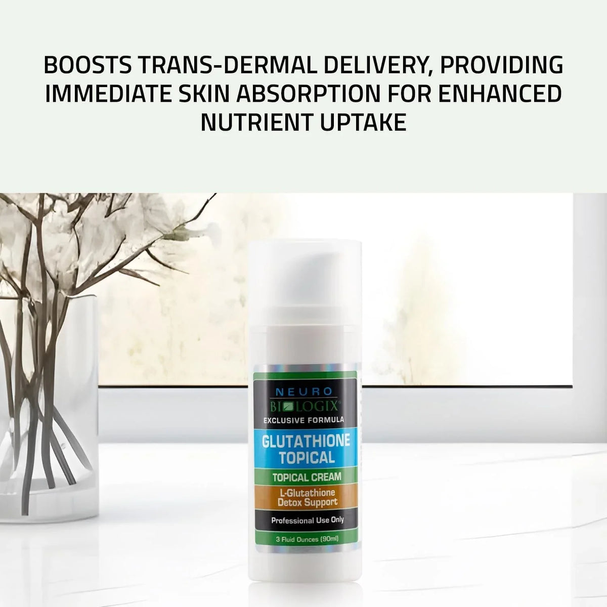 Glutathione Topical Cream (L-Glutathione), Immune System Fortifying Supplement, Skin Care Transdermal Glutathione Lotion with Vitamin E, B3, B12, & Essential Oils