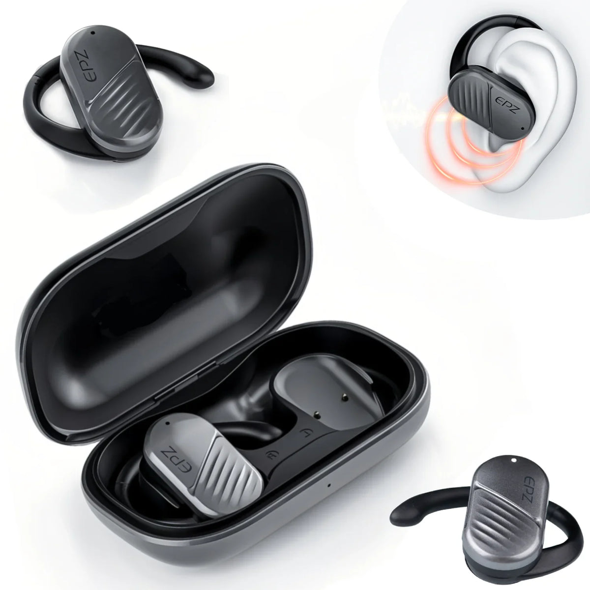 Bone Conduction Headphones, Waterproof Sports Headphones, Open Ear Wireless Earphones with Mic, Sweat Resistant for Sports Hiking Running Driving Cycling Fitness Workouts Walking.