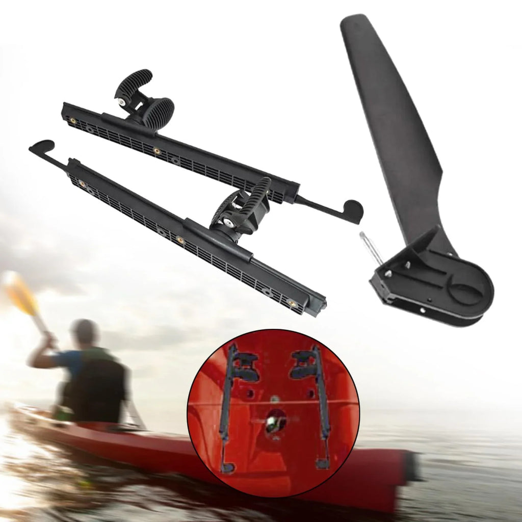 BAOSITY Kayak Rudder Kayak Foot Pegs Boat Tail Watercraft Rudder with Foot Brace Pedals for Fishing Boat Canoeing Marine Accessories