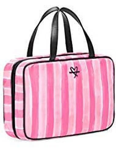 Victoria's Secret Pink Stripe Hanging Travel Case