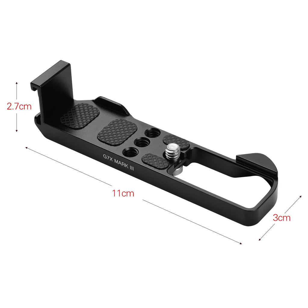 Suzicca Camera Quick Release L Mount PLatitudee with Cold Shoe 1/4 3/8 Threaded Holes Wrenches Replacement for Canon G7X Mark III Camera Accessories
