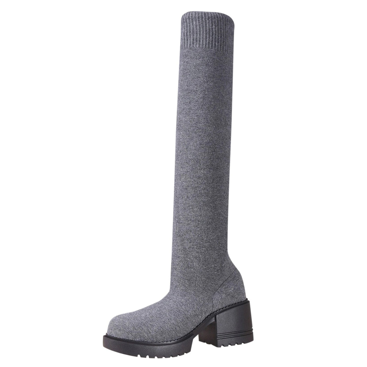 PMUYBHF Pull on Work Boots Women Minimalist Heeled Sock Boots Long Boots Ladies Knee Length Boots Buckle Winter Boots for Women Waterproof Snow Size 11