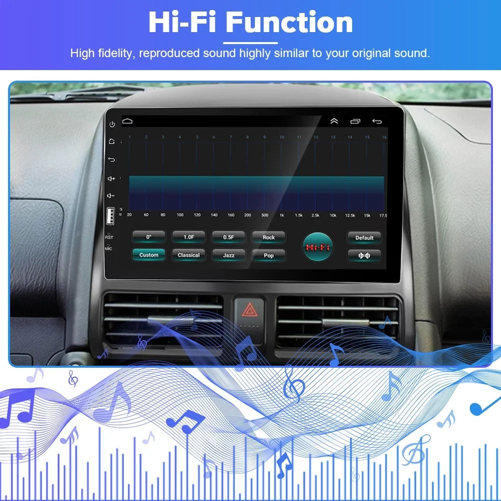 2+32G for Honda CRV 2002-2006 Wireless Carplay Android Auto Mirror Link 9'' Touchdisplay Car Stereo Radio Player Bluetooth 1080P WIFI Hifi GPS FM Usb, AHD Backup Camera&Microphone