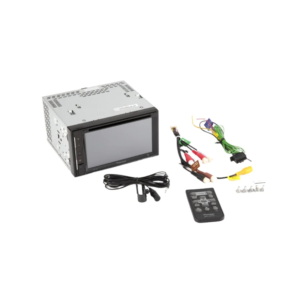KIT4715 Bundle for 2005-2007 Ford 500 W/ Pioneer AVH-241EX Double DIN Car Stereo with Bluetooth/Backup Camera/InstalLatitudeion Kit/in-Dash DVD/CD AM/FM 6.2" Touchdisplay Digital Media Receiver