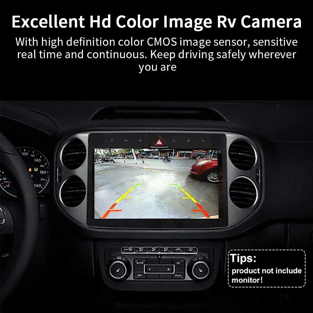 KingFurt Night Vision Rear View Camera - Universal Wired Backup Cam for American Cars - 170° Viewing Angle - IP68 Waterproof