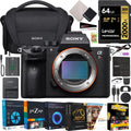 Sony a7R III Mirrorless Full Frame Camera Body New Version ILCE-7RM3A/B Bundle with Sony LCSU21 Case + Lexar 2000X 64GB Memory Card, Photo Video Software Kit + Deco Gear Accessories
