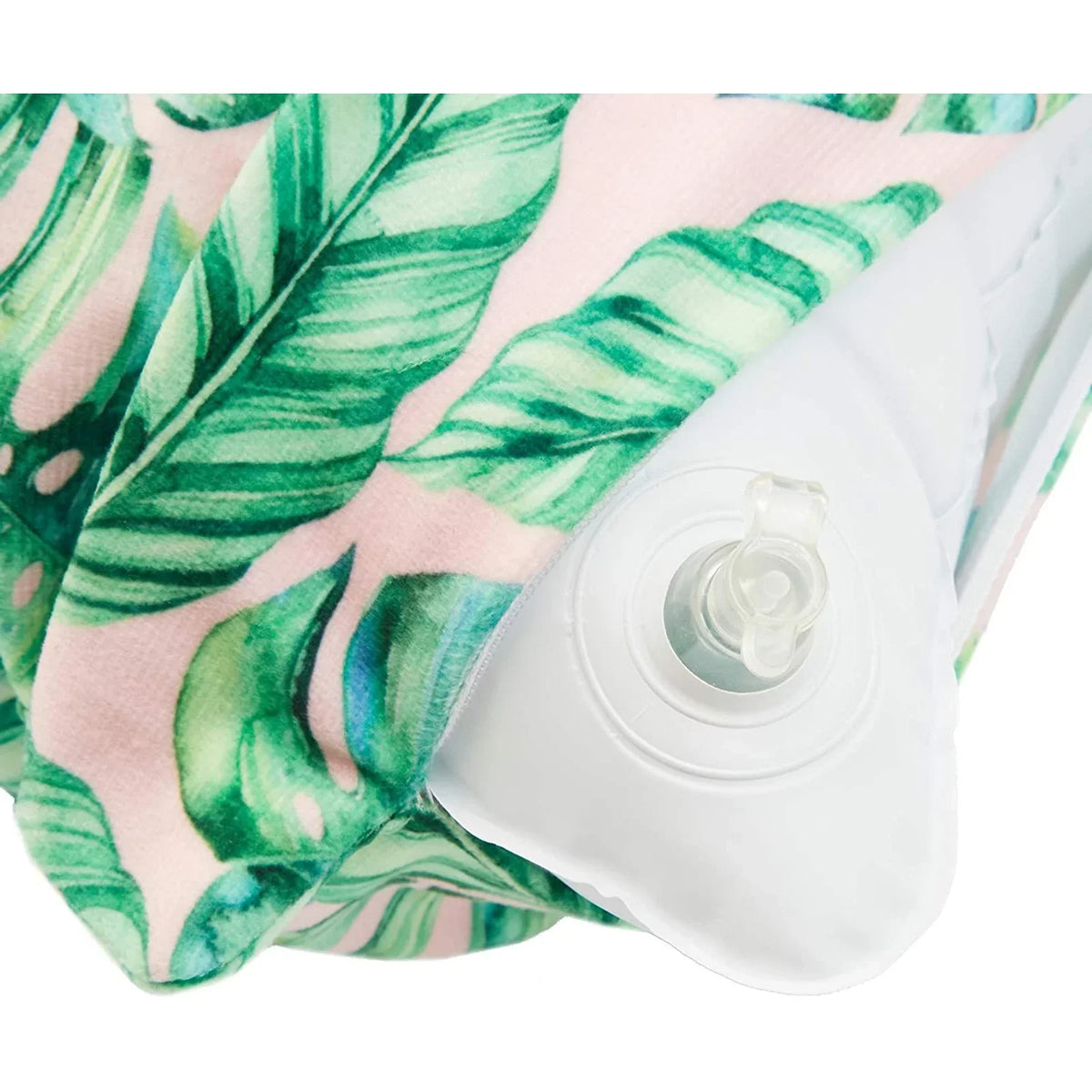 Blue Panda InfLatitudeable Beach Pillow for Pools Travel Vacations, Tropical Leaves