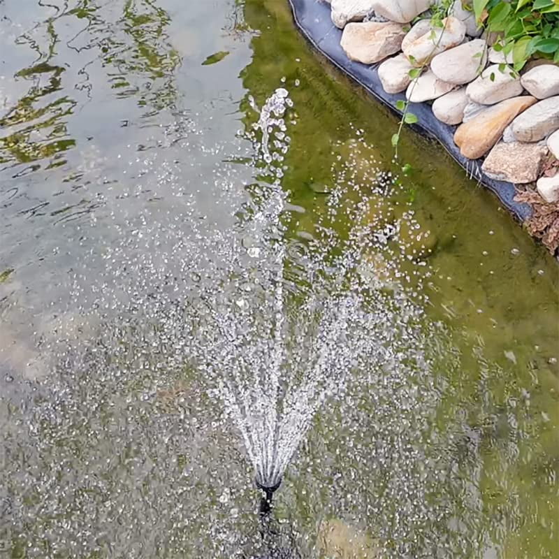 12W Solar Water Pump KIT: DC Dry-Run Protection Solar Water Pump 185 GpH with 18V 12W Solar Panel for Fountain, Fish Pond, and Aquarium (No Backup Battery)