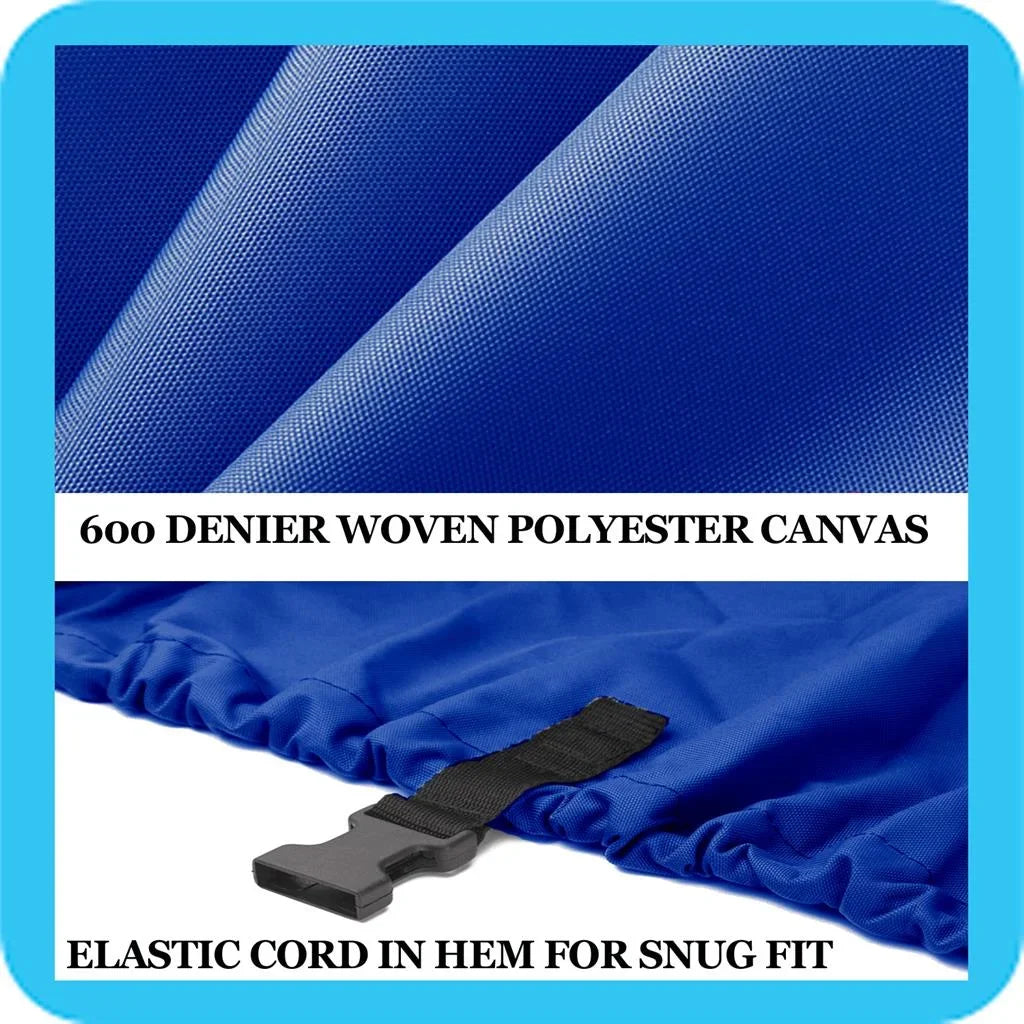 BLUE, GREAT QUALITY BOAT COVER Compatible for LOWE FISHING MACHINE 165 SC 2001-2011