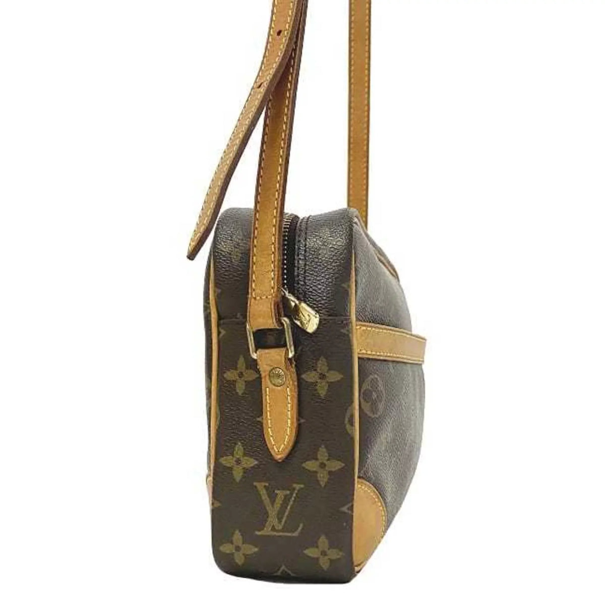 Pre-Owned Louis Vuitton Shoulder Bag Trocadero 27 Brown Beige Gold Monogram M51274 Canvas Nume MB1024 LOUIS VUITTON (Good)