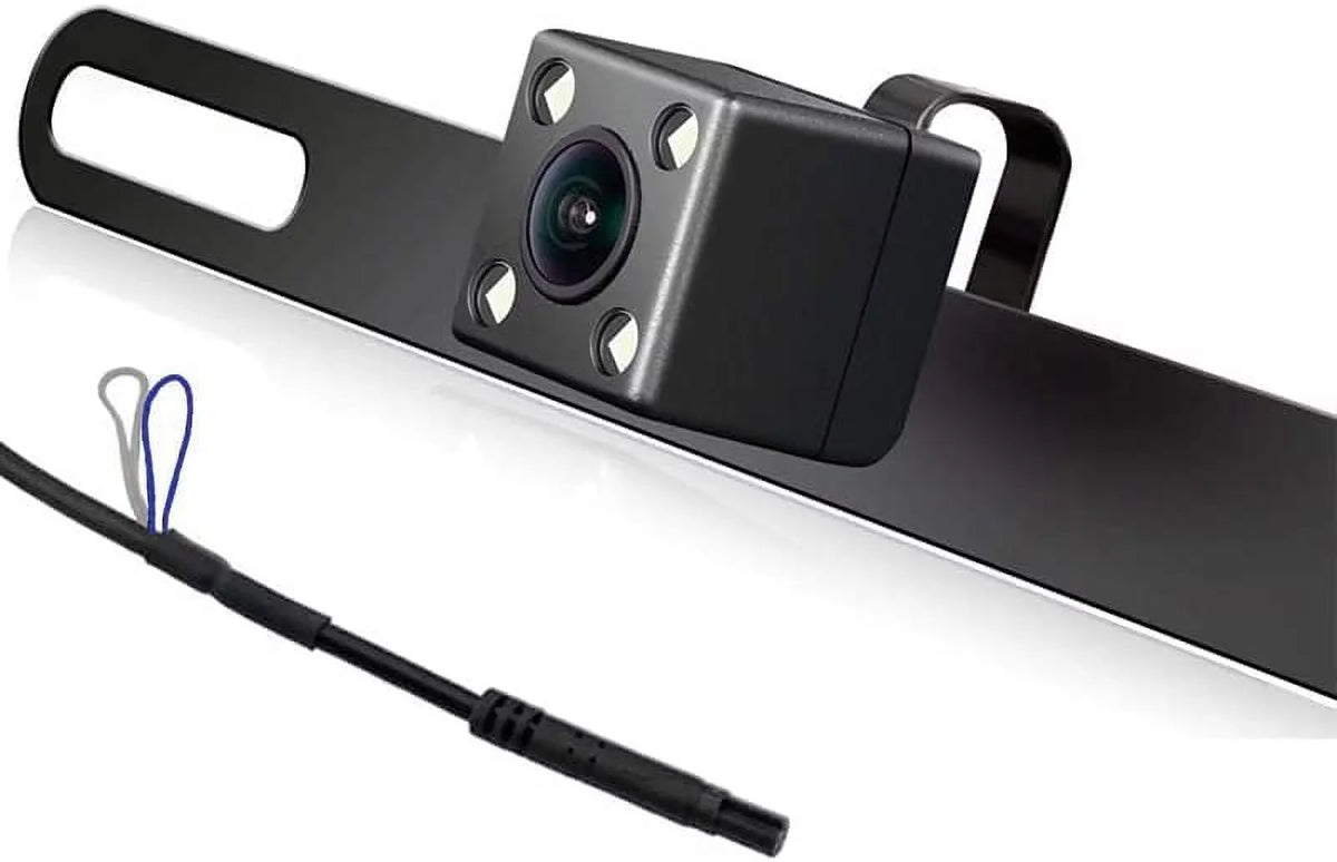 CAM117 Backup Camera Frame License PLatitudee HD Night Vision Rear View 170° Angle Waterproof Compatible with Clarion, Dual, BOSS, Jensen, Stinger, Pioneer, SoundStream, Sony, Kenwood, JVC, Rockford