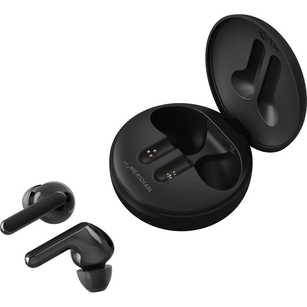 LG TONE Free FN4 - True Wireless Bluetooth Earbuds w/ Meridian Sound, Hypoallergenic Medical-Grade Ear Gels, Noise Reduction with a Close Fit, Dual Microphone for Work/Home Office, Black - (Open Box)