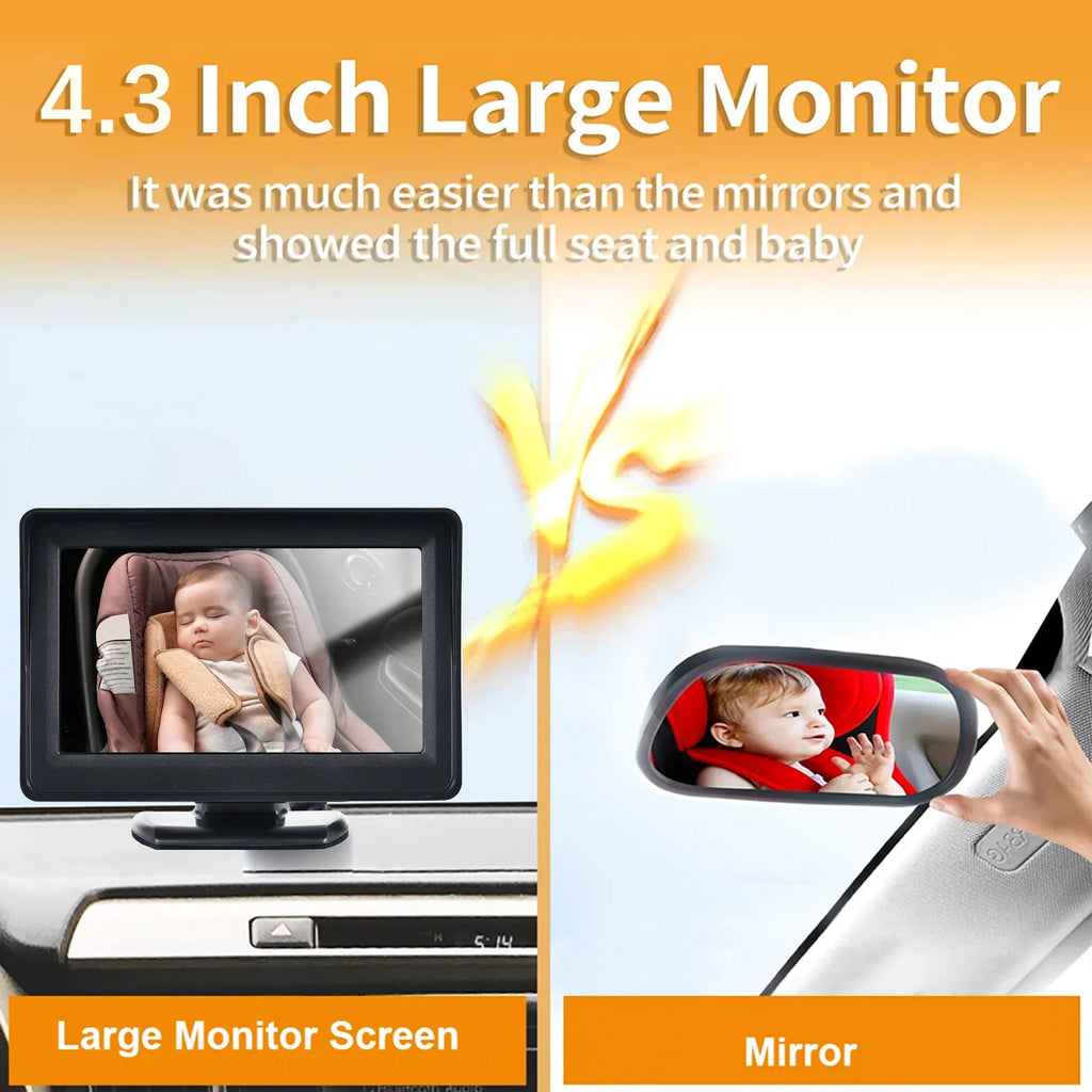 Anself InvigiLatitudeor Baby Car Camera with 720P Resolution, Wide 150° View, and Night Vision - Easy Rear-Facing Seat InstalLatitudeion