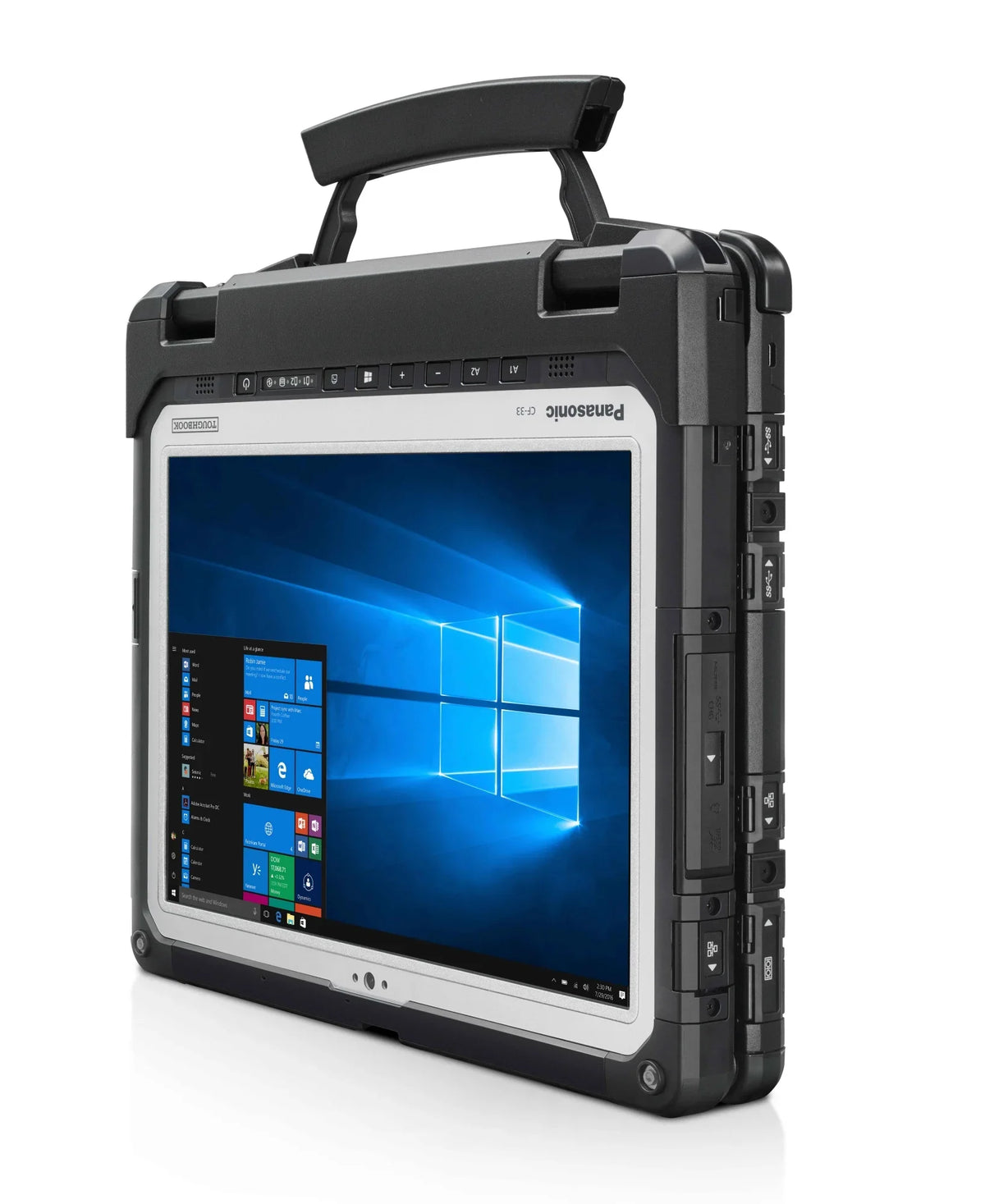 Fully Rugged 12" Panasonic TOUGHBOOK CF-33, Intel i5-7300U, 256GB SSD, 8GB RAM, Win11, WiFi, Bluetooth, Serial Port, Dual-Touchdisplay, Dual-Battery, Dual-Camera, Ultra-Bright Display, 1-Yr Warranty