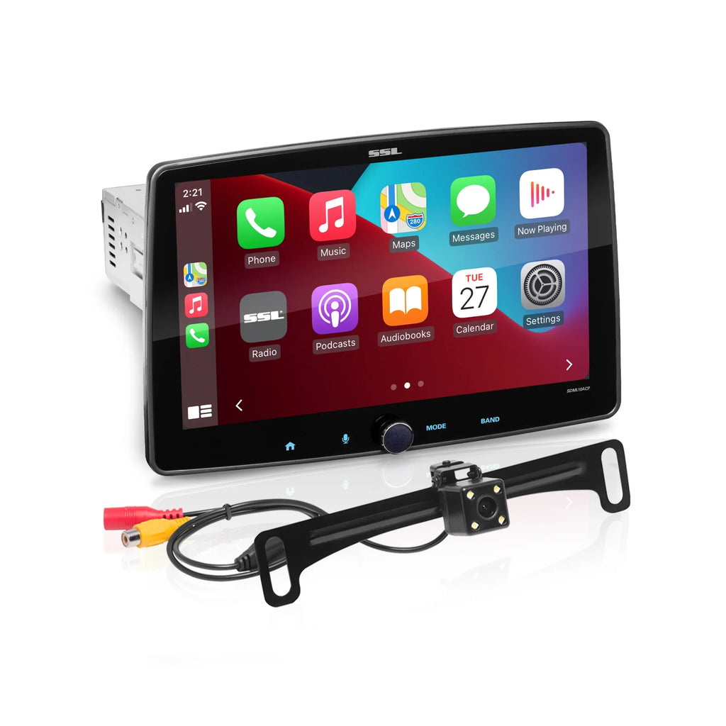 Sound Storm Laboratories SDML10ACPR Car Stereo - Apple CarPlay, Android Auto, Single Din, 10 Inch Touchdisplay, Bluetooth Audio, No CD DVD Player, AM/FM Radio Receiver, Backup Camera, RGB Illumination