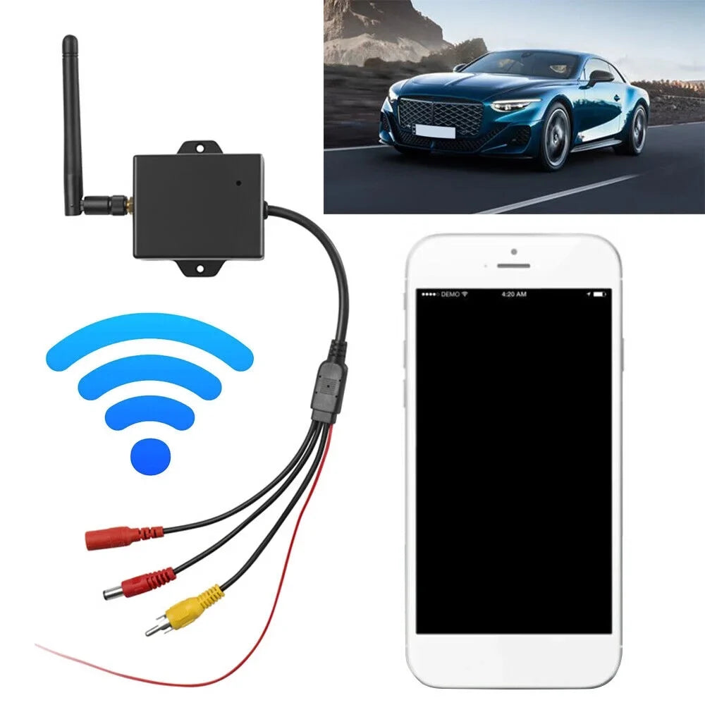Convert your Wired Rear View Camera to Wireless with this Car Reversing Camera AV to Wifi Transmitter Module - 2.4G Wireless - Easy InstalLatitudeion