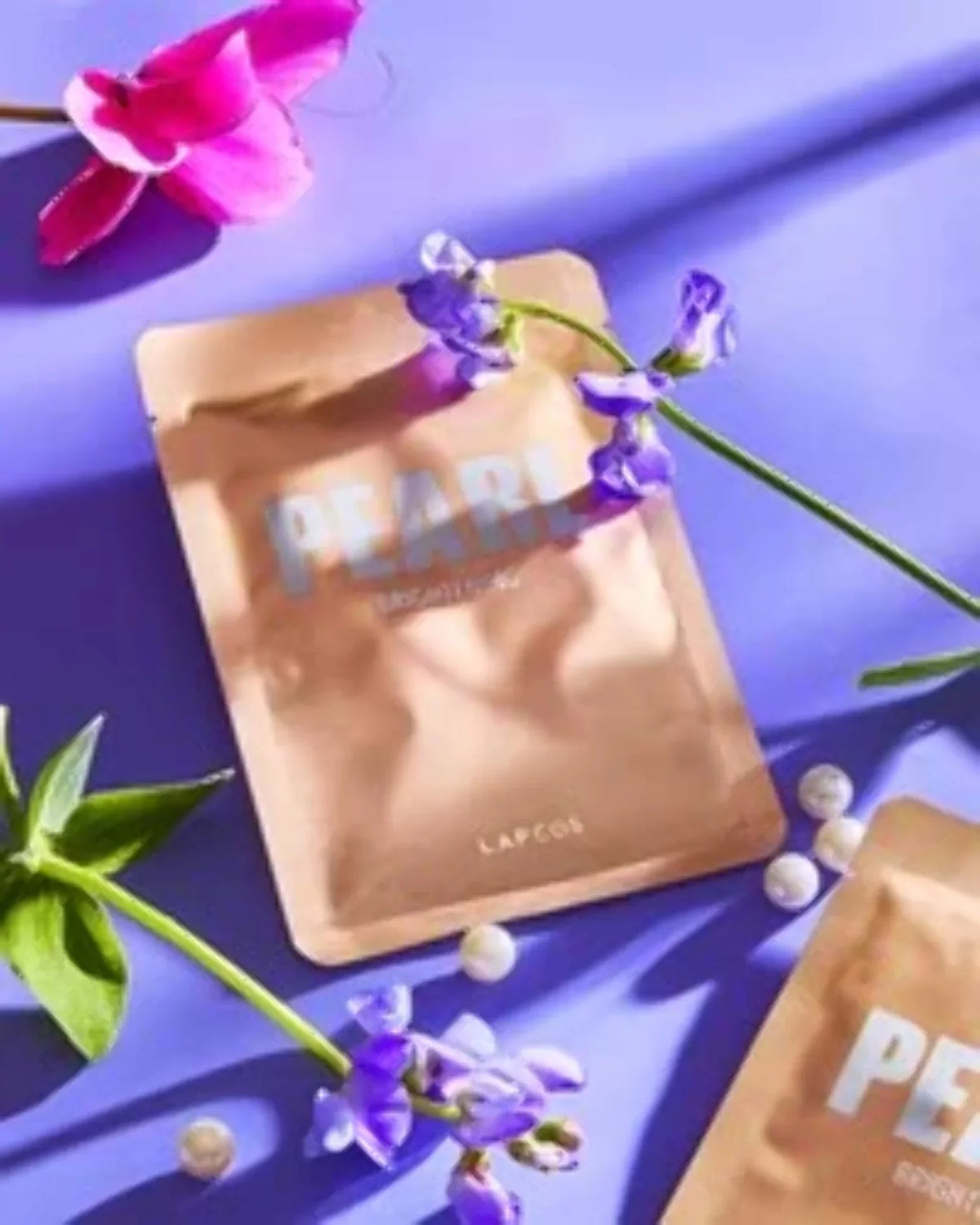 LAPCOS Pearl Sheet Mask, Daily Face Mask with Probiotics to Brighten and Clarify Skin, 5-Pack
