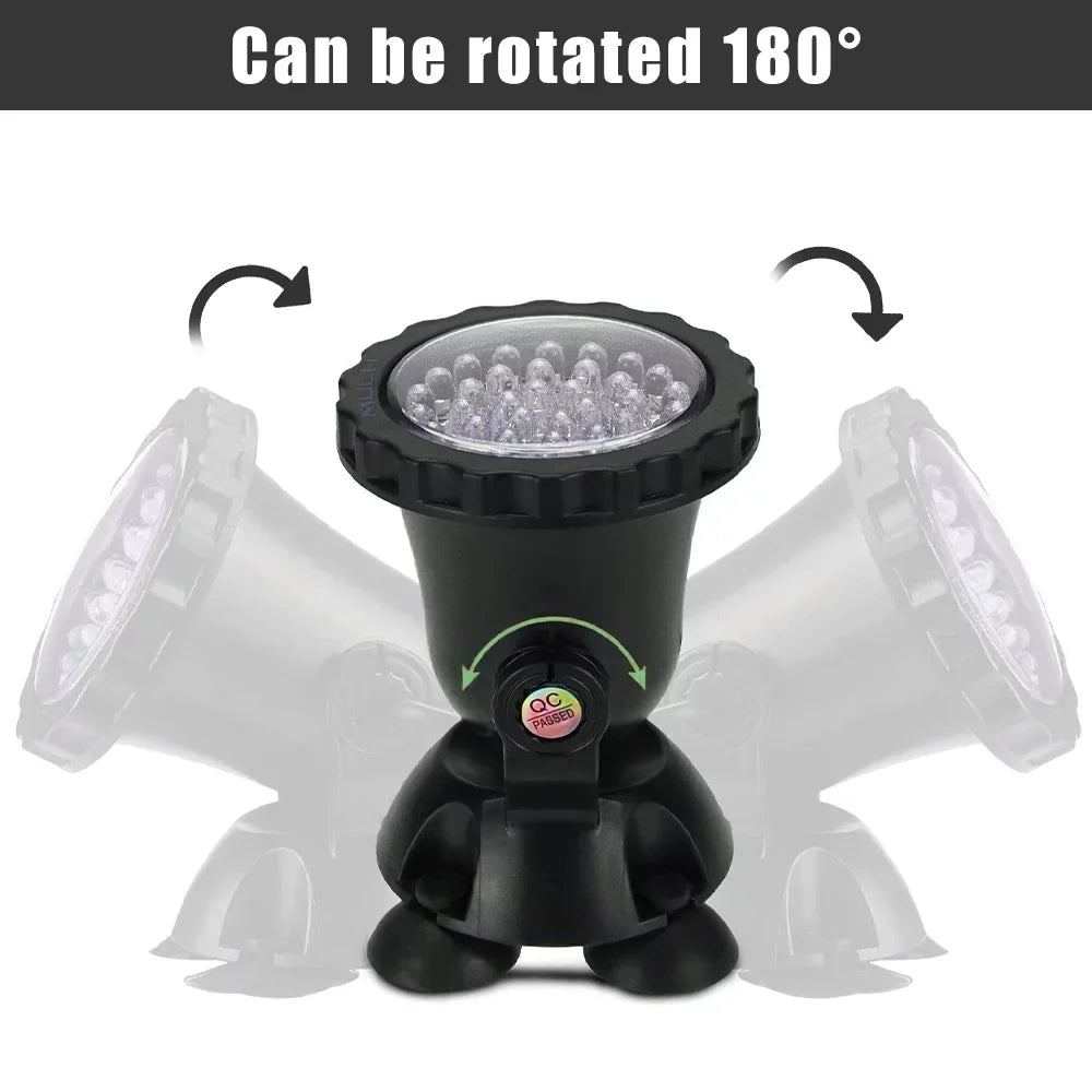 Swimming Pool Lights,DFITO 36 LED RGB Pond Spot Lights Underwater Pool Fountain IP68 4 lights + IR Remote