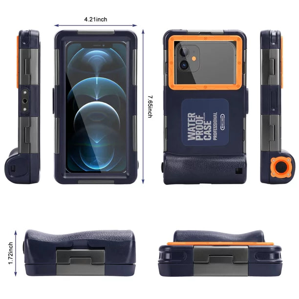 UrbanX Professional [15m/50ft] Swimming Diving Surfing Snorkeling Photo Video Waterproof Protective Case Underwater Housing for Lenovo K7 And all Phones Up to 6.9 Inch LCD with Lanyard