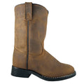SMOKY MOUNTAIN BOOTS Kids Roper Western Boots, Color: Brown Oil Distress, Size: 10.5, Width: R (3036C-10.5R)