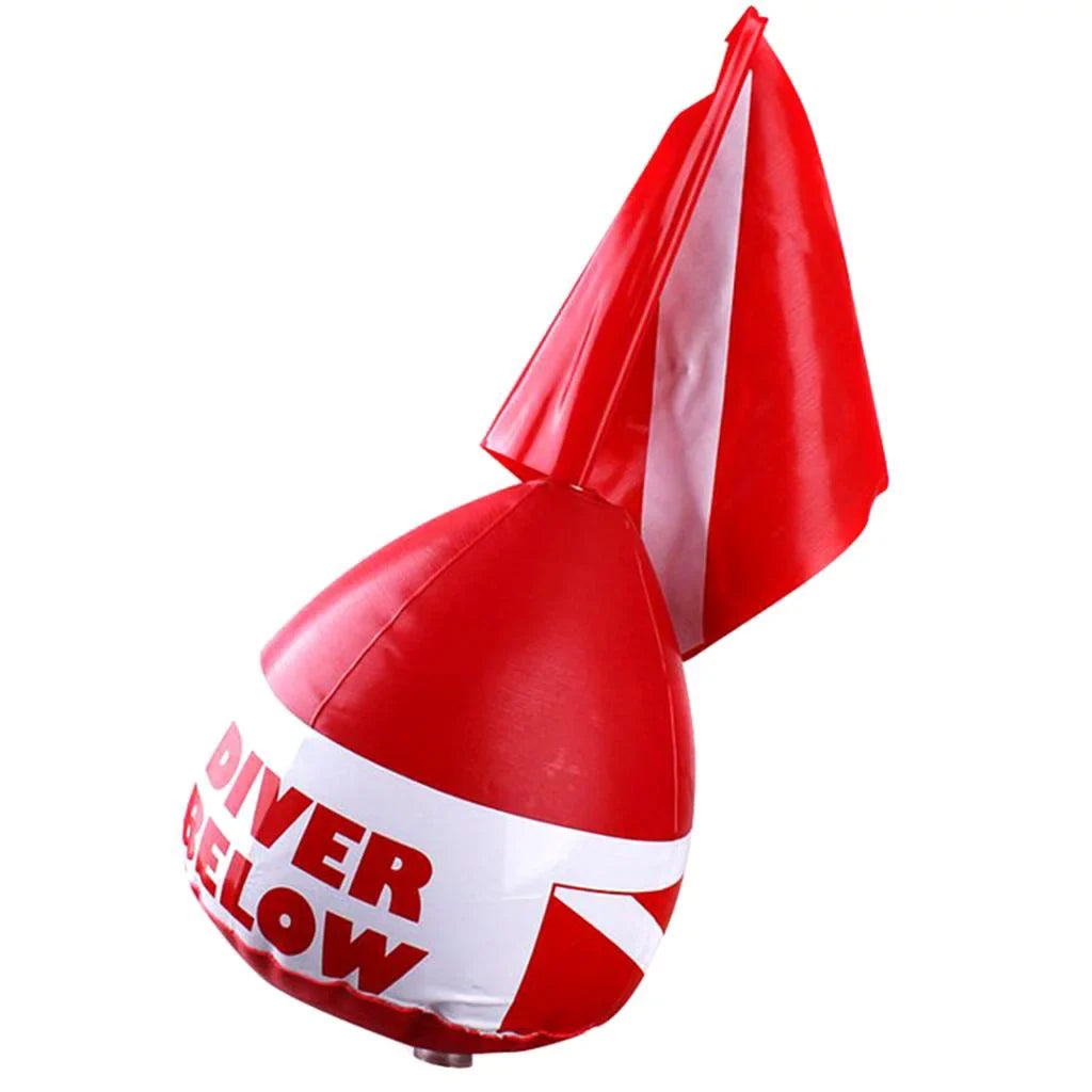 InfLatitudeable Dive Buoy With Red Snorkel Scuba Diving Surface Marker Safety