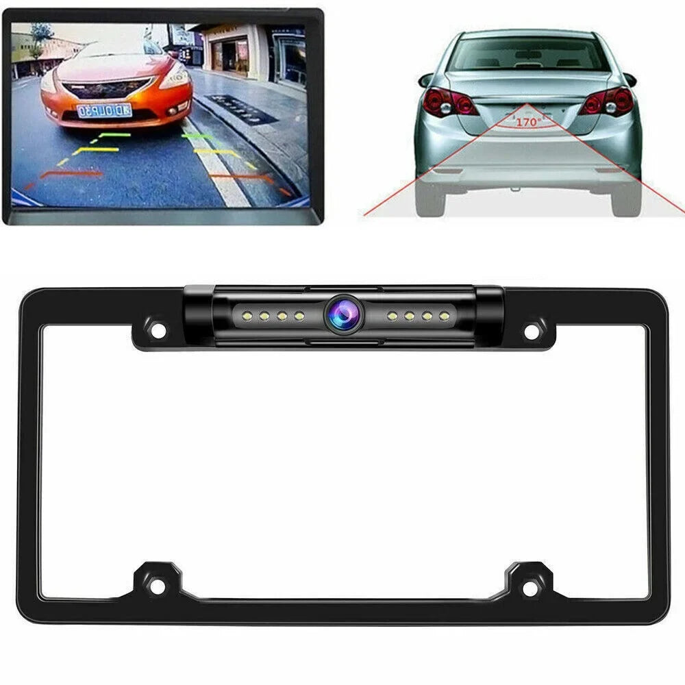 KingFurt Night Vision Rear View Camera - Universal Wired Backup Cam for American Cars - 170° Viewing Angle - IP68 Waterproof