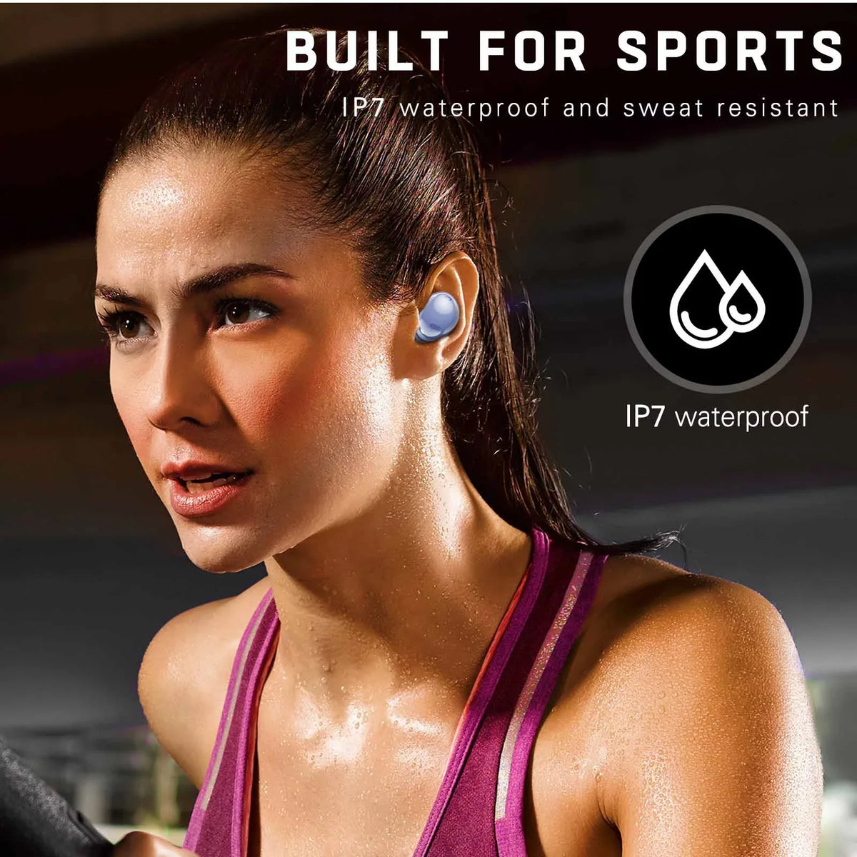 UrbanX Street Buds Pro Bluetooth Earbuds for Infinix Smart 2 HD True Wireless, Noise IsoLatitudeion, Charging Case, Quality Sound, Water Resistant (US Version) - Amethyst Purple