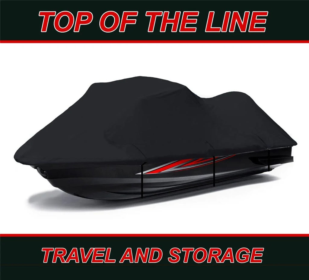 BLACK 600 DENIER JetSki Cover Compatible for JET SKI COVER Kawasaki Ultra 310X 2014 2015 2016 2017 2018 2019 2020 2021 2022