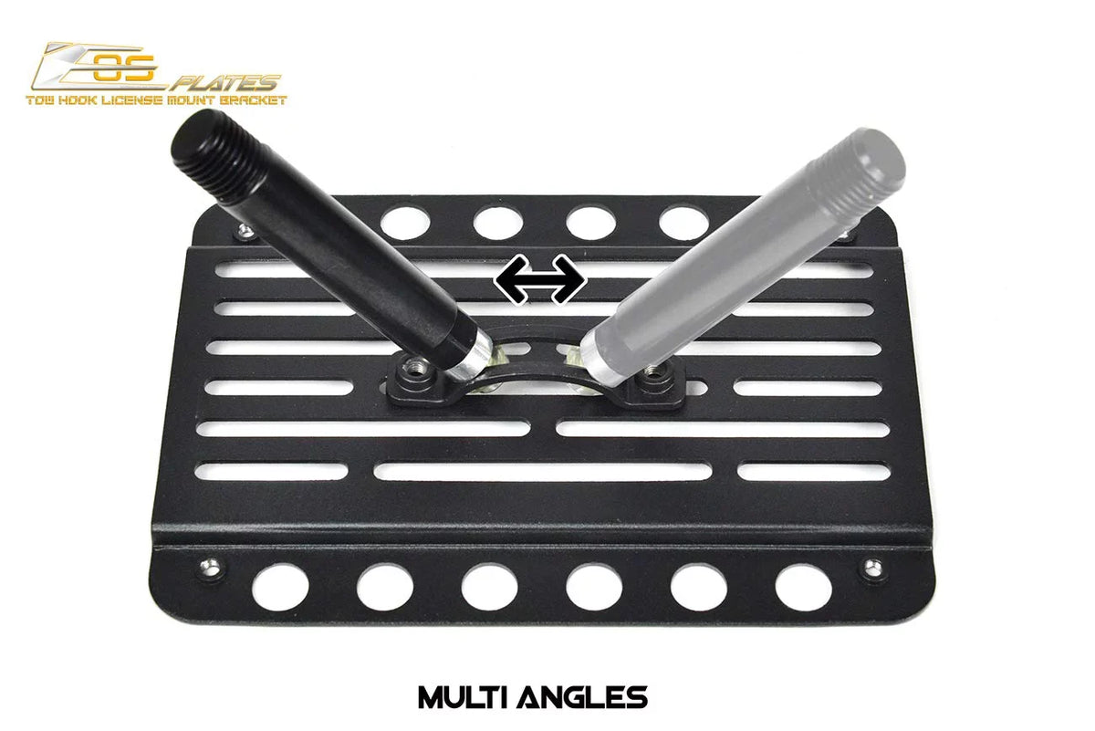 Extreme Online Store Replacement for 2006-2008 Mazda Miata NC | EOS PLatitudee Version 1 Mid Sized Front Bumper Tow Hook License Relocator Mount Bracket Tow-226