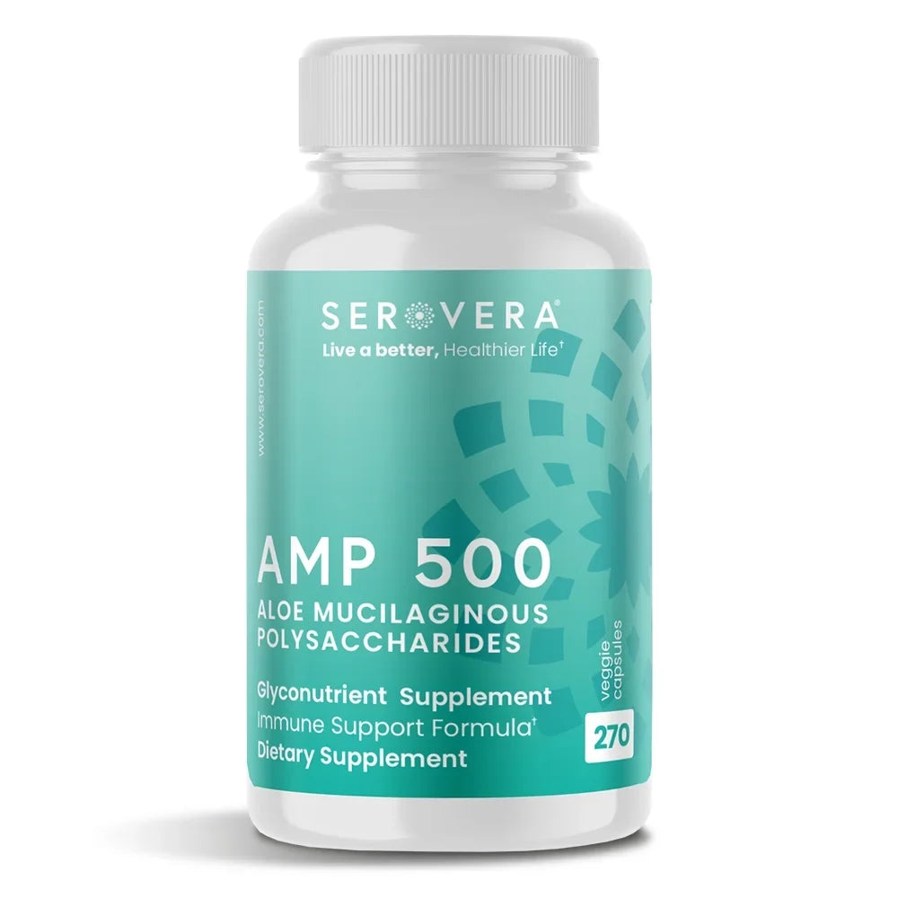 Serovera AMP 500-Immune Support Supplement for Colon Health-Immune System ModuLatitudeor with L-Glutamine-270 Veggie Caps-Gluten Free- Up to 3 Months Supply