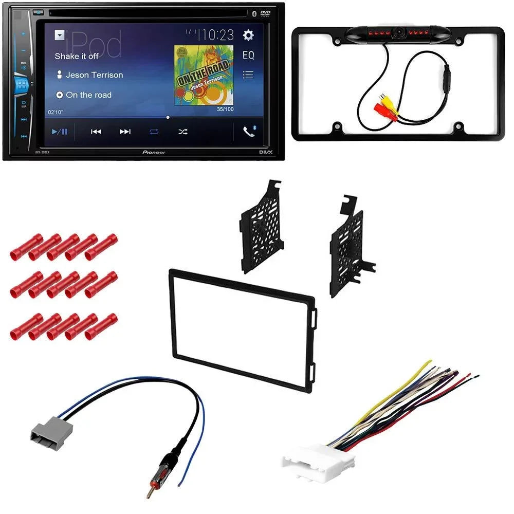 KIT2590 Bundle with Pioneer Multimedia DVD Car Stereo and InstalLatitudeion Kit - for 2005-2007 Nissan Frontier / Bluetooth Touchdisplay, Backup Camera, Double Din Mounting Dash Kit