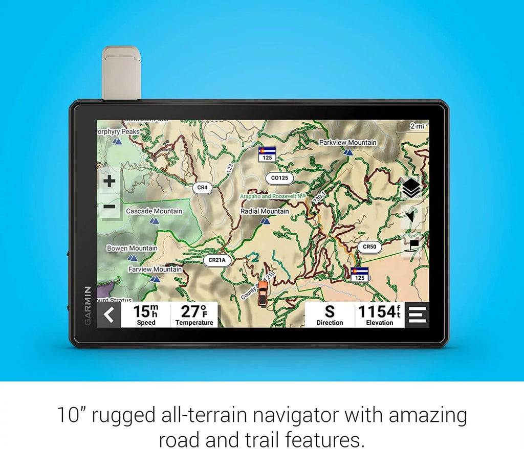 Garmin 010-02509-00 Tread XL Overland Edition 10" All-Terrain GPS Navigator Bundle with Deco Gear Power Bank 8000 mAh Digital Display + Wagan LED Brite-Nite Dome Lantern Flashlight