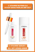 Revitalift Clinical 12 %Pure vitamin C illuminating serum & SPF 50+ UV protected facial sundisplay 50ml