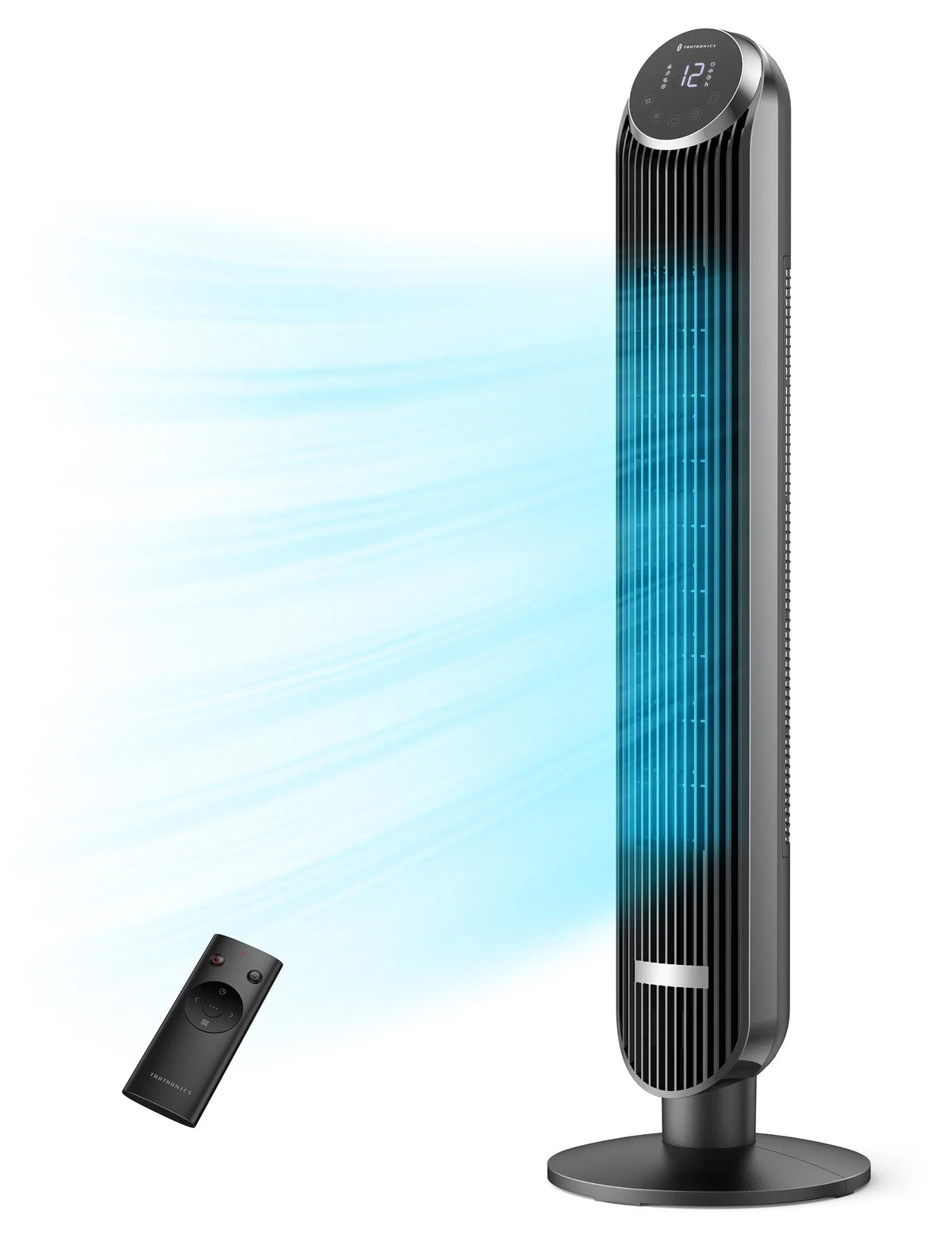 Tower Fan, TaoTronics 42" Bladeless Fan with Remote, 120° OscilLatitudeing Fan, 12 Speeds, 4 Modes, Dustproof Mesh Filter, 12H Timer, Standing Fan for Home, Office