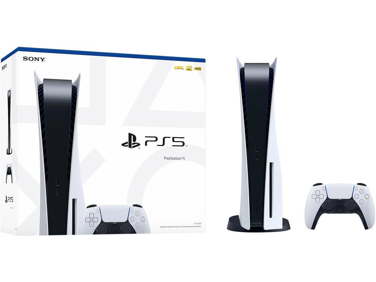 TEC Sony PlayStation_PS5 Gaming Console (Disc Version) with One Extra Controller Plus Dual Charging Station Bundle